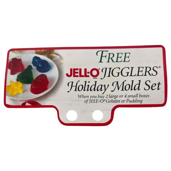 Vintage 1997 JELL-O Jello Jigglers Molds Christmas Shapes Set of 2 Green &amp; R - Picture 6 of 8